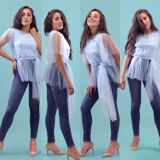 Light blue Tulle top