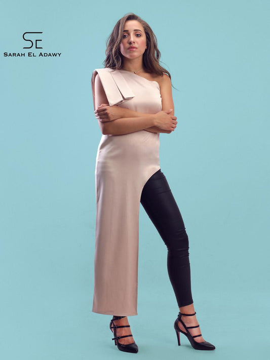 Nude Satin Top